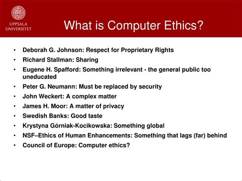 list 10 computer ethics